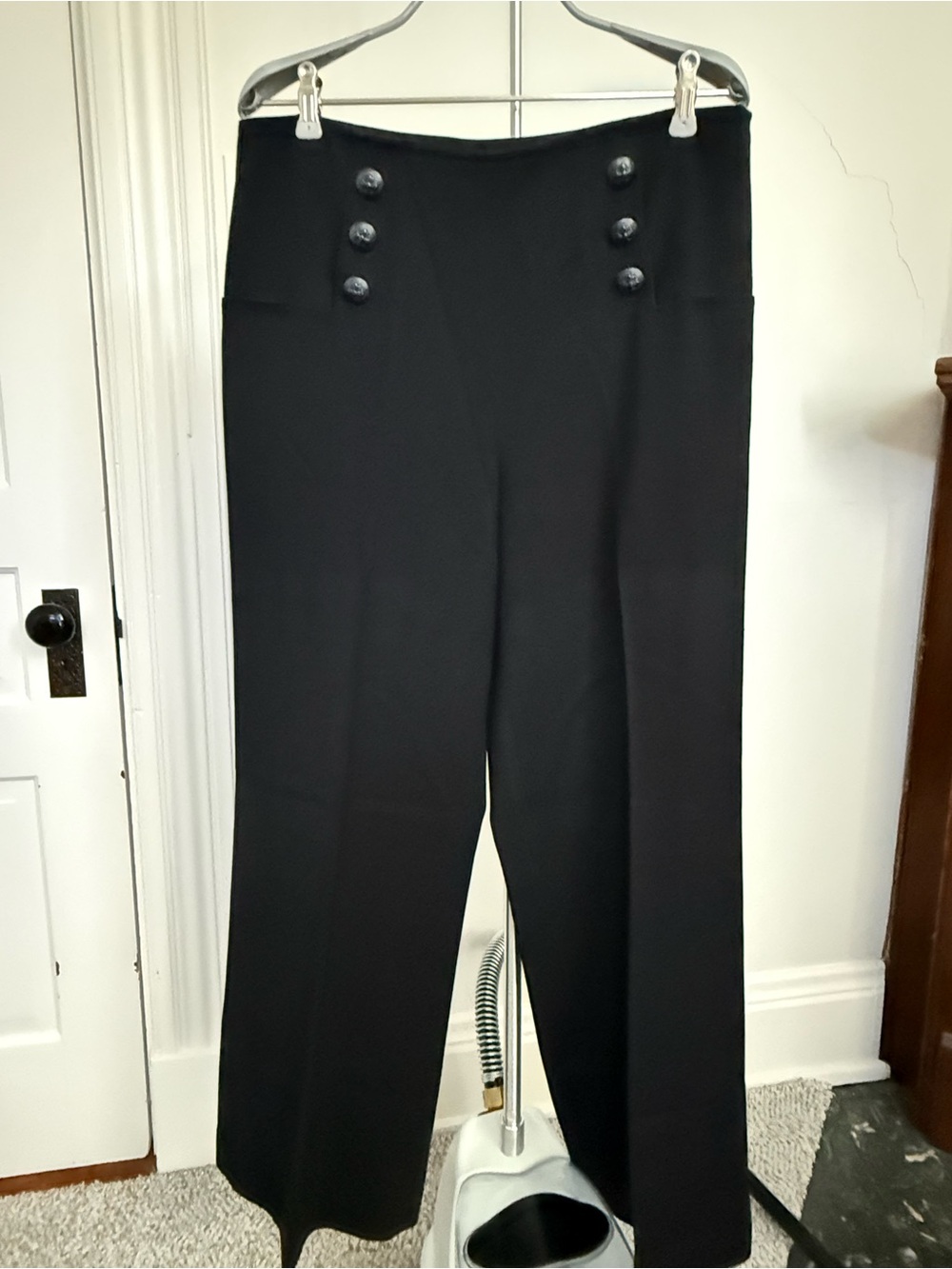 Lafayette 148 New York Black Wide-Leg Sailor Pants